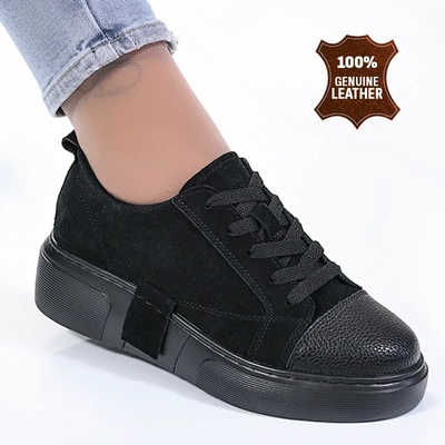 Обувки естествена кожа 595010 Black