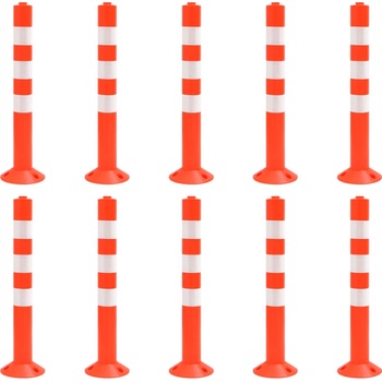Image 1 of vidaXL Сигнални колчета за контрол на трафика, 10 бр, 75 см, PE (150961)
