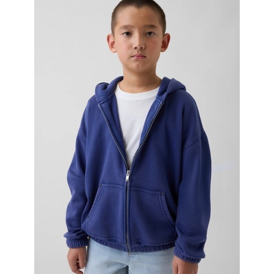 GAP dětská mikina na zip VintageSoft tmavě modrá