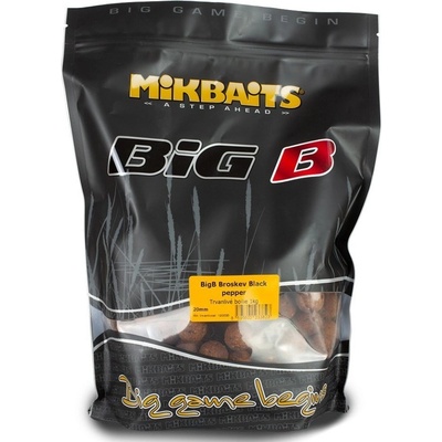 Mikbaits Boilies BigB Broskev Black Pepper 10kg 20mm