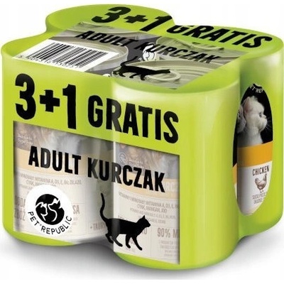 Pet Republic Chicken Set 3+1 БЕЗПЛАТНО - Мокра котешка храна - 400 г