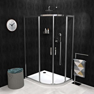 SAPHO Sigma - Душ кабина Simply от четири части 100x80 cm, Coated Glass, лъскав алуминий/прозрачно стъкло GS1080 (GS1080)