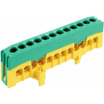 Můstek PE 12-F2 (svorkovnice 12x16mm2), krytý IP20, zeleno-žlutý, 63A, na DIN /2020270 100