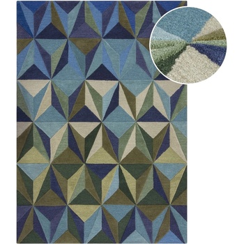 Flair Rugs Син вълнен килим 120x170 cm Reverie - Flair Rugs (503119376412)