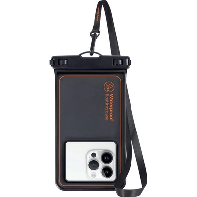 Mobile Origin Универсален водоустойчив калъф за смартфони до 6.5 инча - Mobile Origin Waterproof Floating Case IPX8 (черен-оранжев) (DBL-BLK-ORG01)