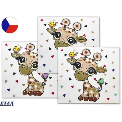 Etex Dětské kapesníky látkové Žirafa 6ks