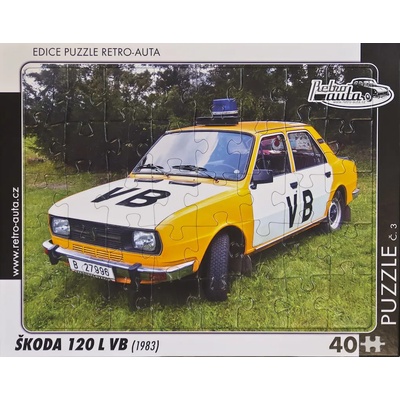 Retro cars - Puzzle Škoda 120L VB (1983) - 40 - 99 piese