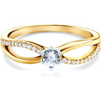 Image 1 of SAVICKI Годежен пръстен: двуцветно злато. бял сапфир