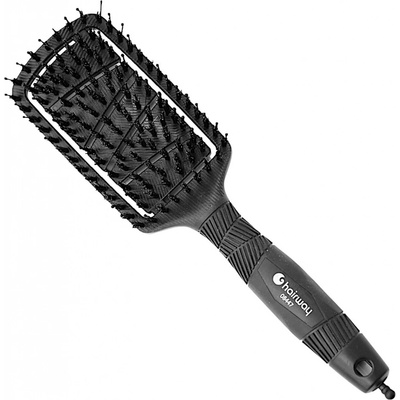 Hairway Organica kefa z organického materiálu s diviačími a polyamidovými štetinami čierna 08447