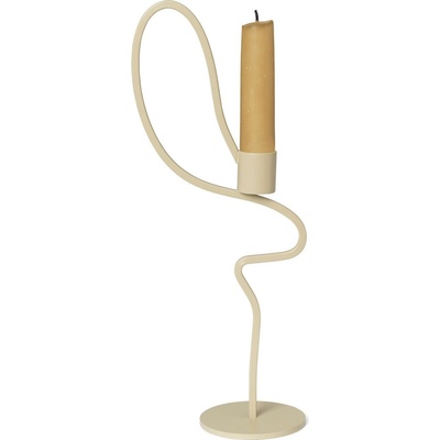 ferm LIVING Свещник за класическа свещ Valse висок 28 см кашмирен цвят (1104269431)