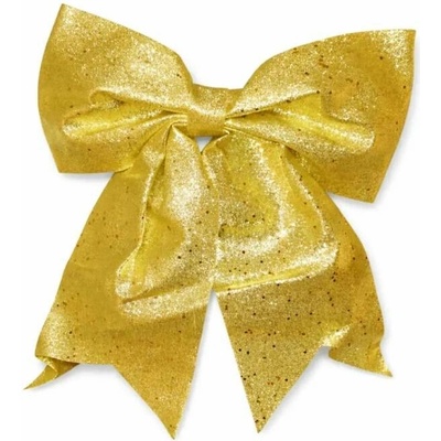 DECOLED Dekorace mašle 33 × 35 cm, zlatá