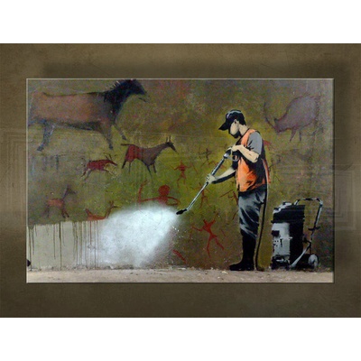 Obraz na plátně 1 kus Street ART - Banksy - Banksy - 100x150 cm