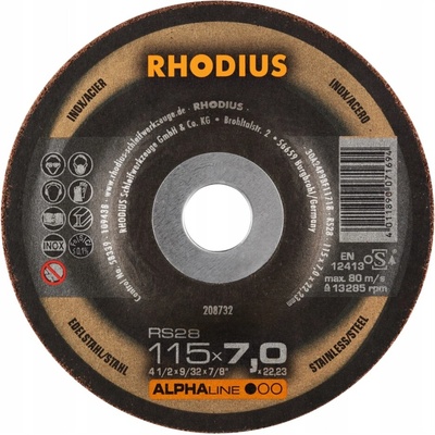Rhodius Brúsny kotúč 115 x 7,0 x 22,23 mm 208732