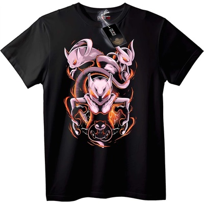 NOONEBRAND Тениска Mewtwo & Mew Покемон - 2XL, Black
