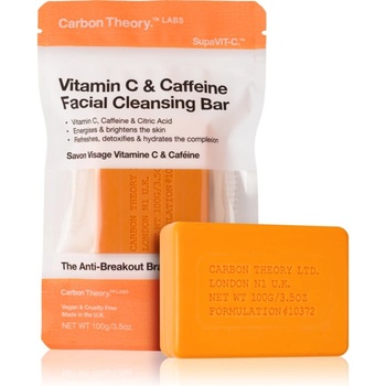 Carbon Theory Facial Cleansing Bar Vitamin C & Caffeine почистващ сапун за лице с витамин С Orange 100 гр