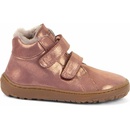 Froddo zimní barefoot boty Furry pink/gold