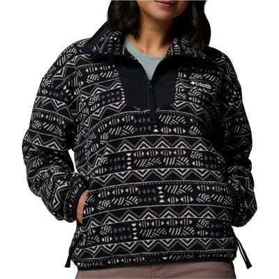 Дамски поларен пуловер Columbia Women's Sequoia Grove Printed Half Zip Fleece jumper - Black / Horizons - размер XL (105-7152-0115)