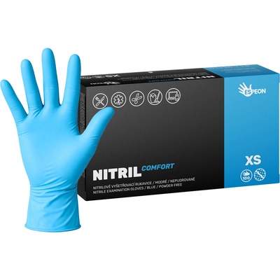 Espeon Nitril Comfort nepúdrované modré 100 ks