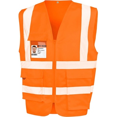 Result Unisex ťažká bezpečnostná vesta R477X Fluorescent Orange