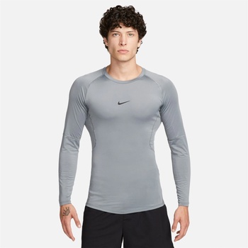 Nike Мъжка тениска Nike Pro Core Long Sleeve T Shirt Mens - Grey