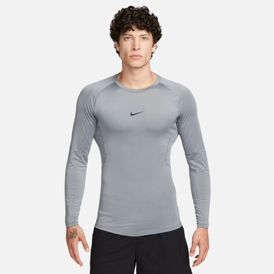 Nike Мъжка тениска Nike Pro Core Long Sleeve T Shirt Mens - Grey
