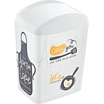 HORECANO home-Кош за смет с люлеещ капак 10l с декор (014628)