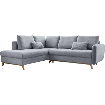 Miuform Светлосив ъглов разтегателен диван ляв ъгъл, Scandic Lagom - Miuform (Lagom HAEECL-2QBKR MAS415)