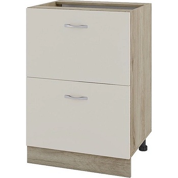 ИРИМ Долен шкаф с две чекмеджета Сити АРС-44 дъб сонома арвен / сатен 60 см