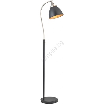 Endon Lighting 98753 - Подова лампа FRANKLIN 1xE27/10W/230V матов хром/антрацит (EN0158)