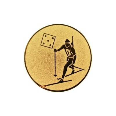 D2-A96 Emblém pr.50mm biatlon 5 cm