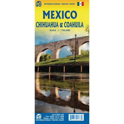 Mexico: Chihuahua & Coahuila States - přehledová mapa