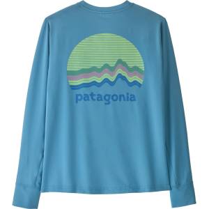 Patagonia Детска спортна тениска Patagonia Kid's L/S Cap SW T-Shirt Sport shirt - Ridge Rise Moonlight: Shore Blue - размер XL (704-4467-0615)