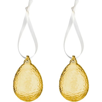 Skleněná velikonoční vajíčka Gry Honey set 2 ks COOEE Design