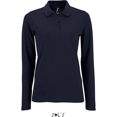 SOL'S Perfect LSL Women Dámske polo s dl. rukávom modrá f.n.