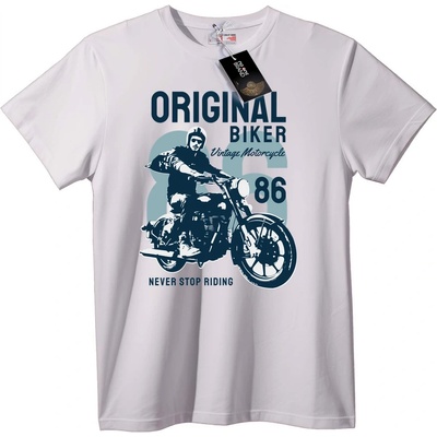 NOONEBRAND Тениска Оригинален байкер Винтидж 86 - XL, Black