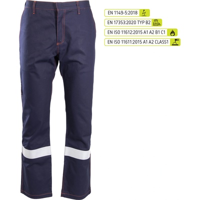 Polstar Памучен работен панталон Profflam специално проектиран за използване при заваряване (AOSP)