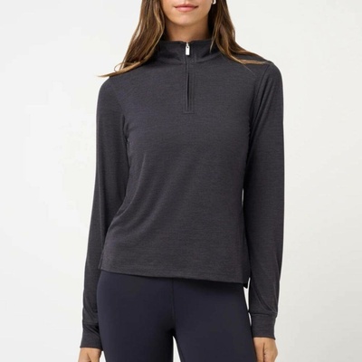 Travis Mathew Skyloft Light Zip LS Heather Black
