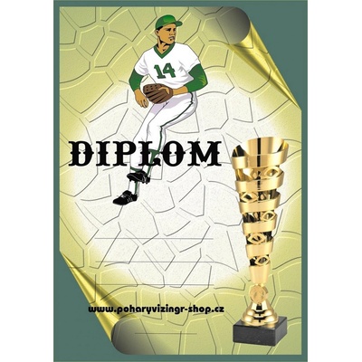 VIZINGR Baseball muž diplom A4 č.20