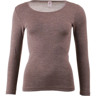Engel Дамско копринено термобельо Engel Women's Undershirt L/S Merino base layer - Walnut - размер 46/48 (EU) (114-0634-0614)