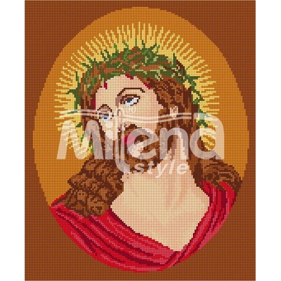 Milena Style Малкият Христос - гоблен със схема конци dmc 1: 1