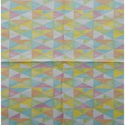 Paper Designe servítky Barevná geometrie 33x33cm