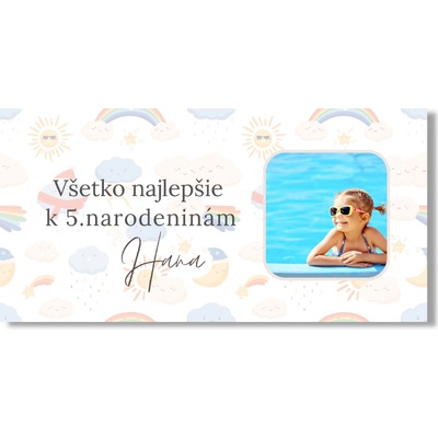 Personal Narodeninový banner s fotkou - Cute weather Rozmer banner: 130 x 65 cm