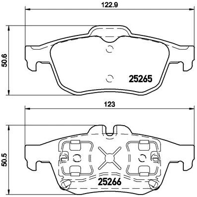 BREMBO Sada brzdových platničiek kotúčovej brzdy P68057