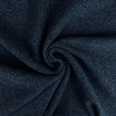 Funkční fleece 100% Merino vlna 280g - Modrá tmavá melange