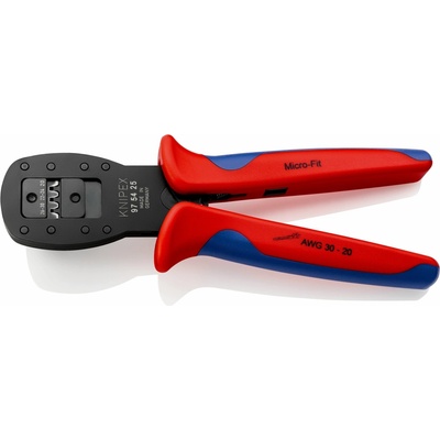 KNIPEX 97 54 25 Lisovací kleště na miniaturní konektory Paralelní lisování pro konektory řady Micro-Fit od firmy Molex LLC s vícekomponentními rukojeťmi leštěné 190 mm – Sleviste.cz