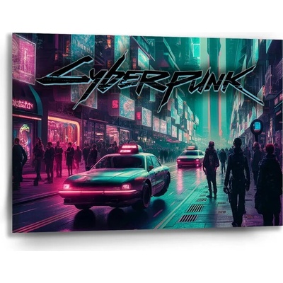 Sablio Obraz Cyberpunk 2077 Mesto - 90x60 cm