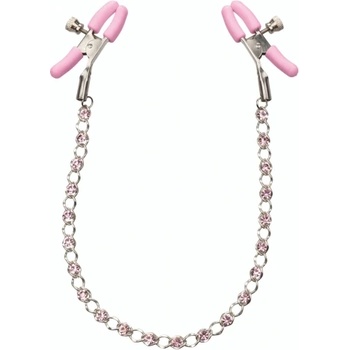 California Exotic Novelties Щипки за зърна с верижка с кристали First Time