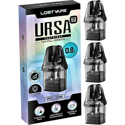 Lost Vape Ursa V3 Pod cartridge 3 ks 0,8 ohm