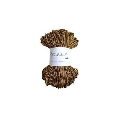 Bavlněná šnůra MILA MIX 5 mm - černá/žlutá
