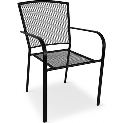 Noela Lana steel ZWMC-19 Zahradní stohovatelná židle, ocel, černá